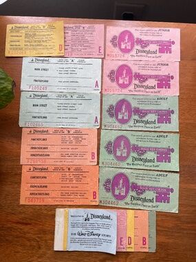Vintage Disneyland Ticket Collection